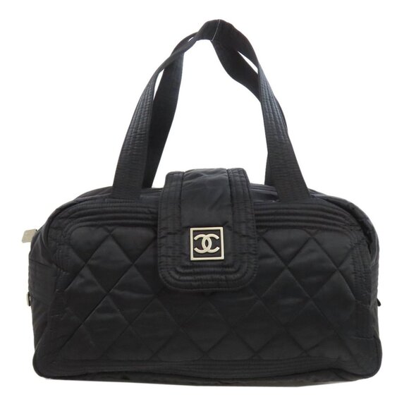 CHANEL Black Logo Boston Bag - Picture 1 of 11